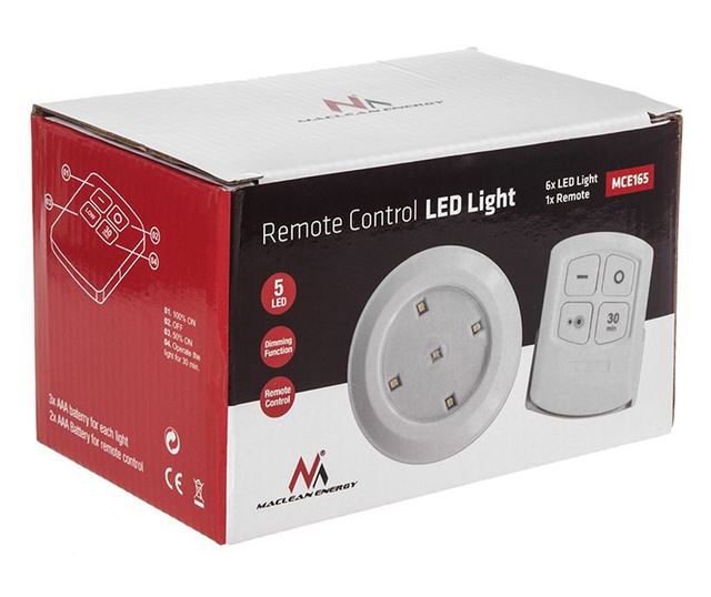 LED svjetiljke s daljinskim upravljačem, set od 6, za fleksibilno osvjetljenje.