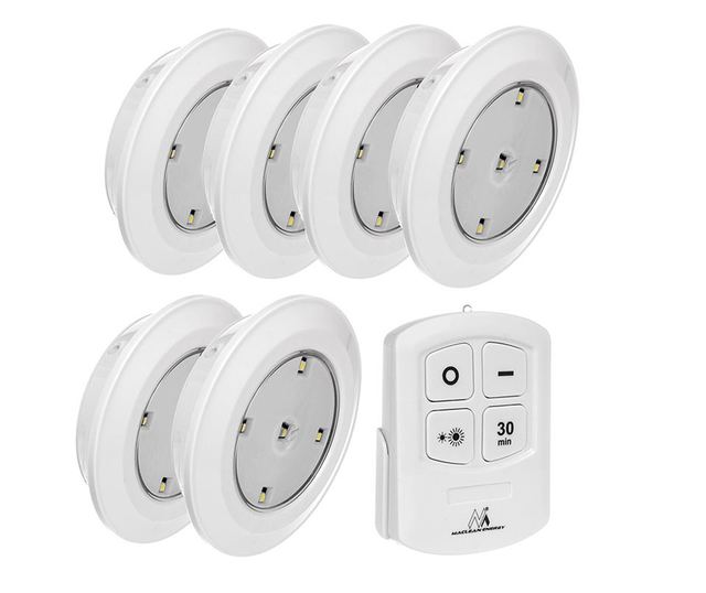 LED svjetiljke s daljinskim upravljačem, set od 6, za fleksibilno osvjetljenje.