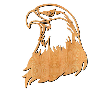 Fali dekoráció, Lovie Eagle Head, 45x60cm, Aranytölgy