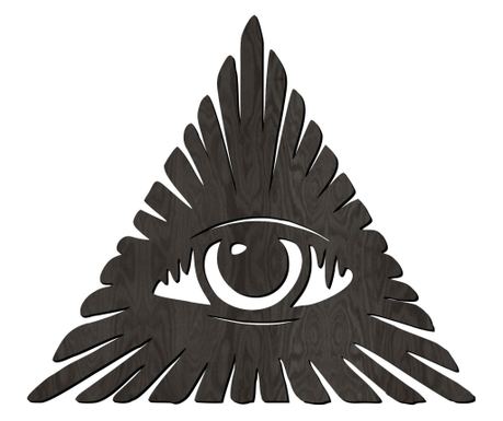 Zidni ukras, Lovie The All-Seeing Eye, 45x40cm, crna