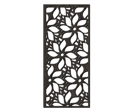 Dekoratív fali panel, Lovie Flowers negatív, 40x90cm, Fekete