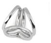 Inel pentru esarfa cu strasuri Crisalida, 2,6 x 2,2 cm, Crystal