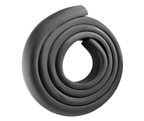 Rola protectie din spuma groasa pentru colturi mobilier, pentru copii, lungime 2 metri, grosime 11mm - Negru