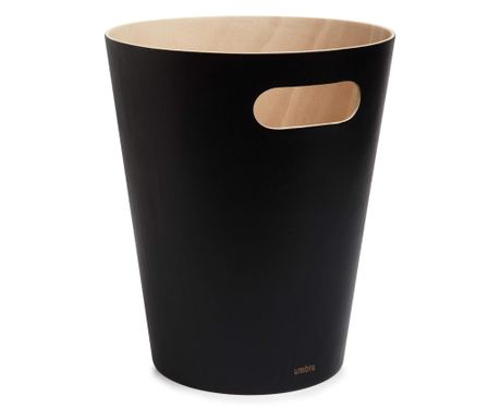 Cos de gunoi Umbra din lemn, 7.5 l negru/maro-445092