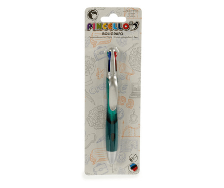 Pix ballpoint cu 4 culori interschimbabile, varf de 0.7mm - Verde