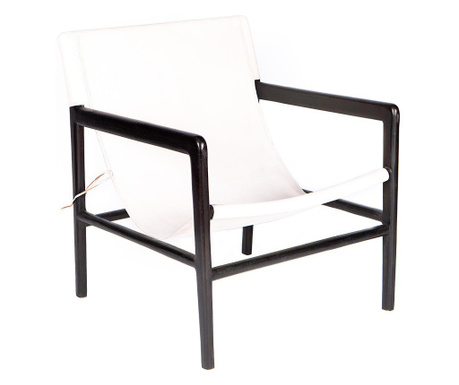 Кресло 63x70x88 цвят черен-бял