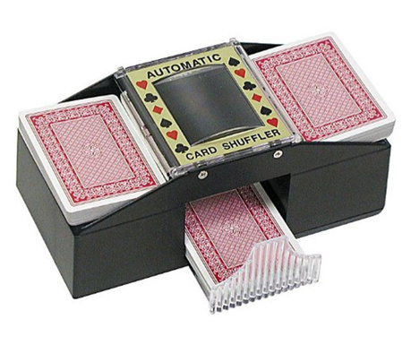 Aparat de amestecat carti de joc, automat, negru, Card Shuffler, Gonga®