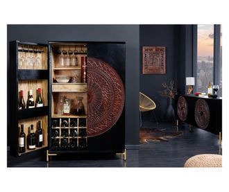 Dulap de bar, auriu, cupru, 95x141x42 cm