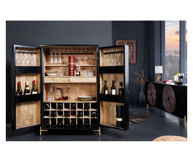 Dulap de bar, auriu, cupru, 95x141x42 cm