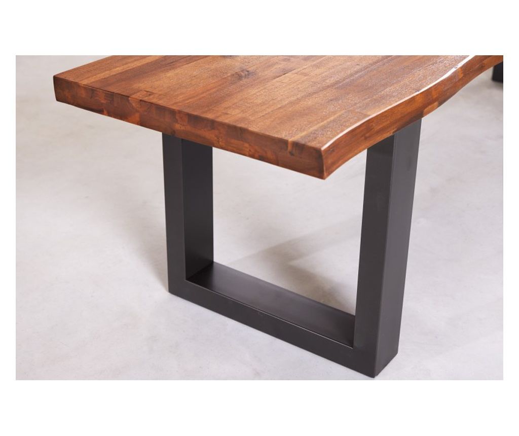 Pad, szürke, barna, 200x82x50 cm - 4