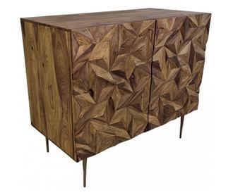 Dulap de bar, auriu, culoare lemn, 90x78x45 cm