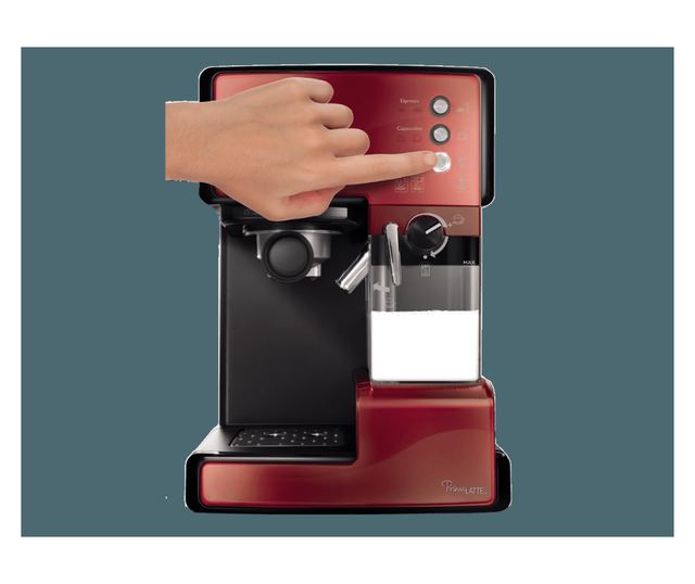 Espressor Manual cu Lapte, Prima Latte, Roșu, Breville