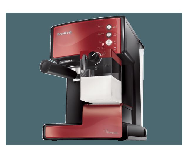 Espressor Manual cu Lapte, Prima Latte, Roșu, Breville