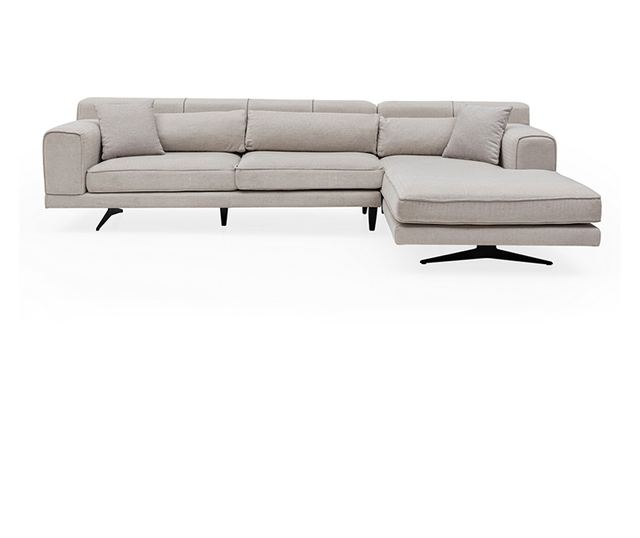 Диван Ивон ляв ъгъл 071-001186 цвят бежов-черен