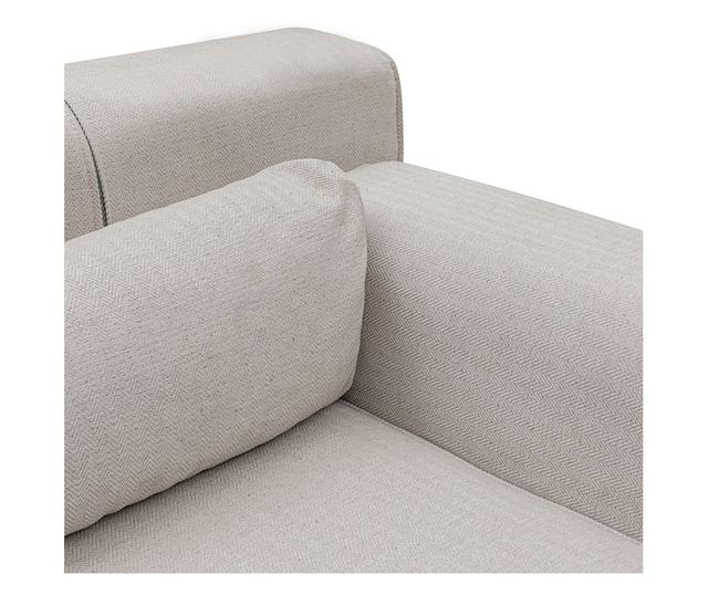 Диван Ивон ляв ъгъл 071-001186 цвят бежов-черен