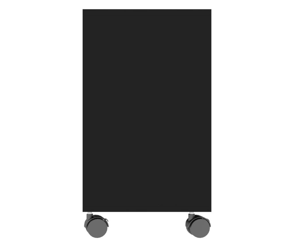 Βοηθητικό τραπέζι, μαύρο, 70x35x55 εκ., σύνθετο ξύλο - 5