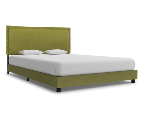 Рамка за легло, зелена, 140 х 200 см, плат