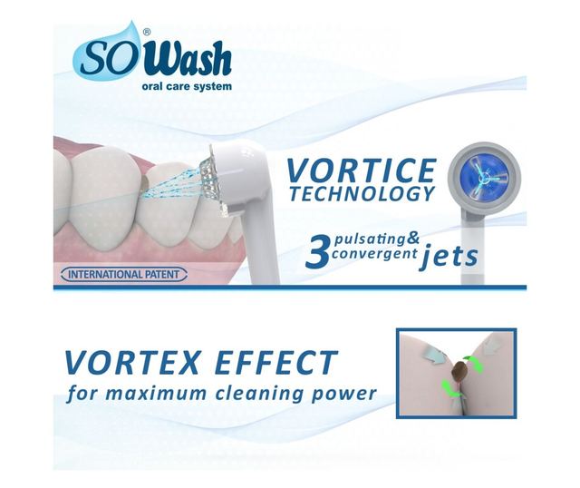 Ústní sprcha So Wash Deluxe, 7 hlavic bez nádrže, připojení k jakémukoli kohoutku, ekologicky šetrná