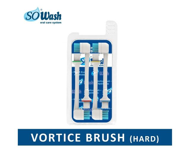 Sada 4 tvrdých zubních kartáčků So Wash pro ústní sprchu So Wash