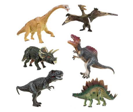 Set 6 figurine, model dinozaur, Gonga® Multicolor