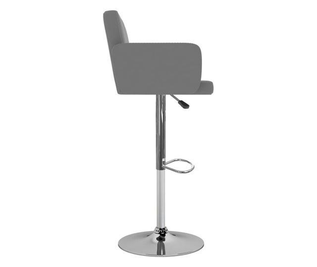 Barski stoli, 2 kosa, sivi, umetno usnje