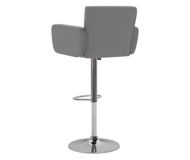 Barski stoli, 2 kosa, sivi, umetno usnje