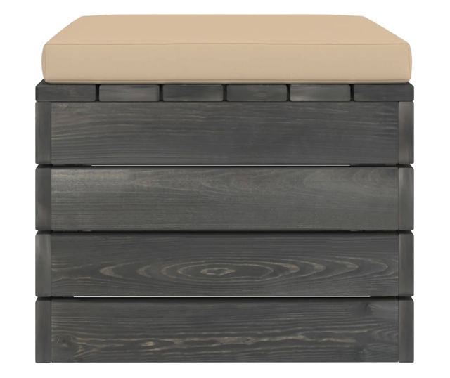 Vrtna klupa od paleta s jastukom, borovo drvo