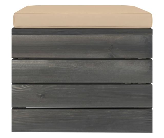 Vrtna klupa od paleta s jastukom, borovo drvo