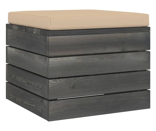 Vrtna klupa od paleta s jastukom, borovo drvo