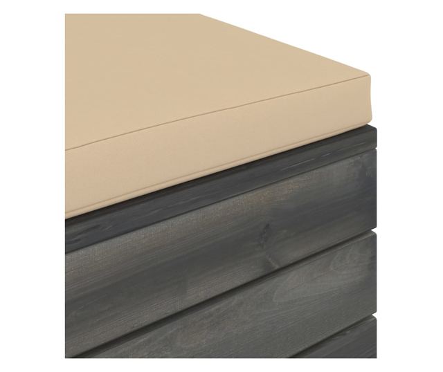 Vrtna klupa od paleta s jastukom, borovo drvo