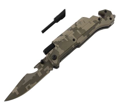 IdeallStore® vadászkés, Katonai penge, rozsdamentes acél, 22 cm, zöld