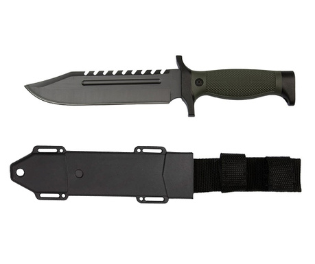 Vadászkés IdeallStore®, Assault Specialist, 30 cm, fekete, hüvely mellékelve