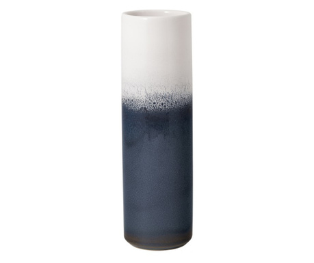 Lave Home цилиндрична ваза синя голяма, керамична, 25 см - 416642