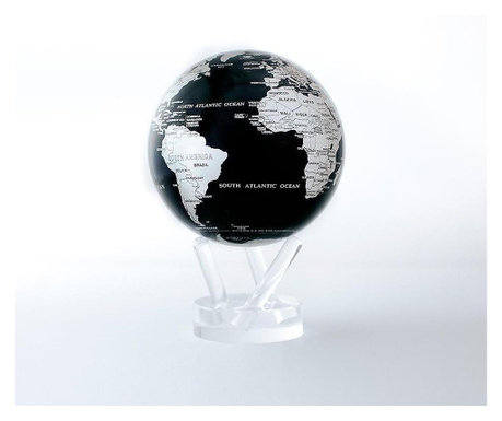 Въртящ се соларен глобус Mova Globe Black and Silver World