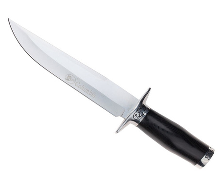 Колумбийски® ловен нож, Правдиво острие, 32,5 см, черен, включена обвивка