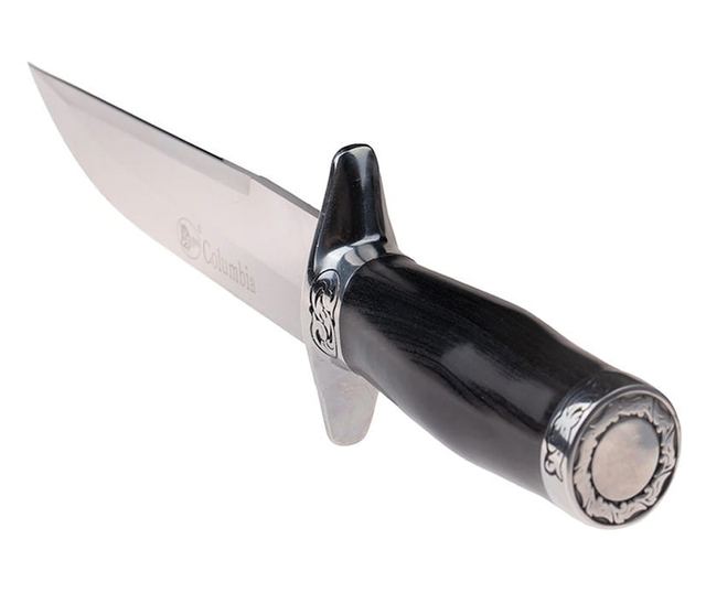 Колумбийски® ловен нож, Правдиво острие, 32,5 см, черен, включена обвивка