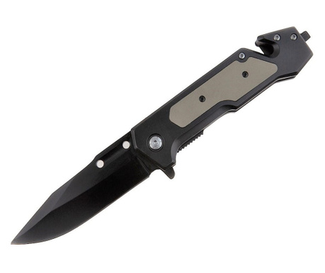 IdeallStore® vadászkés, Saviour Blade, rozsdamentes acél, 22.5 cm, fekete