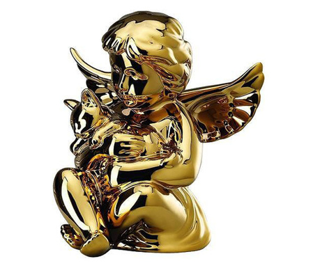 Златен ангел с коте Rosenthal, порцелан