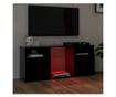 TV komoda s LED svjetlima, crna, 120x30x50 cm