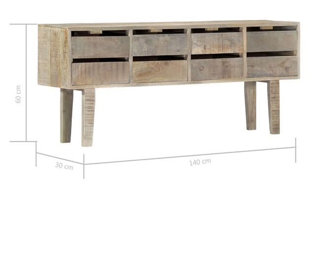 Služavka, 140 x 30 x 60 cm, masivno drvo manga