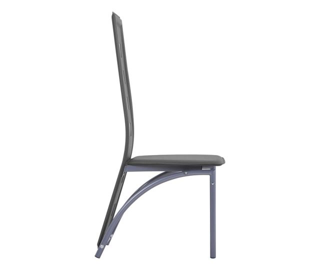 Stolice za kuhinju, 2 kom., siva, ekološka koža