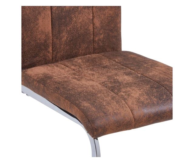 Set namještaja za kuhinju, 9 komada, smeđa, ekološka antilop koža