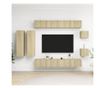 Set TV ormara, 8 komada, sonoma hrast, MDF