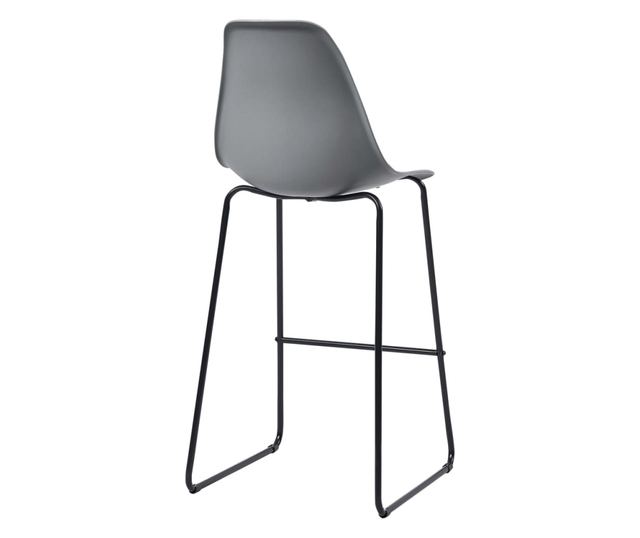 Set barskog namještaja, 5 dijelova, siva, plastika