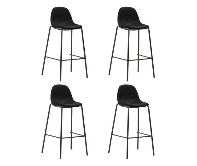 Set bar namještaja, 5 komada, crna, tekstilni materijal