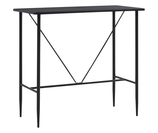 Set barskog namještaja, 5 dijelova, crna, plastika