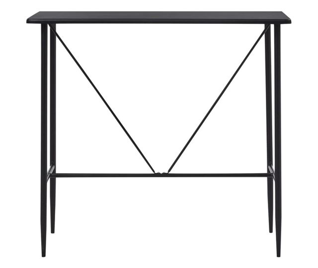 Set barskog namještaja, 5 dijelova, crna, plastika