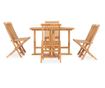 Sklopivi vanjski namještaj, 7 dijelova, masivno tikovo drvo