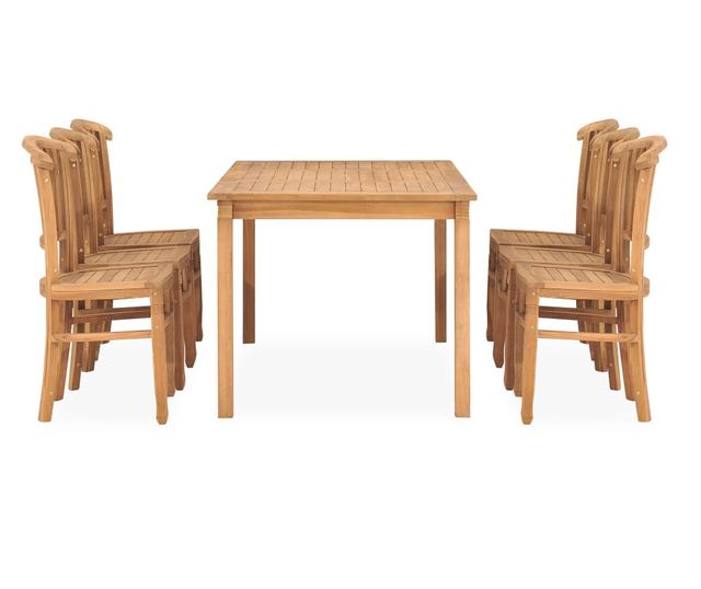 Set vrtne garniture, 7 komada, drvo tikovine