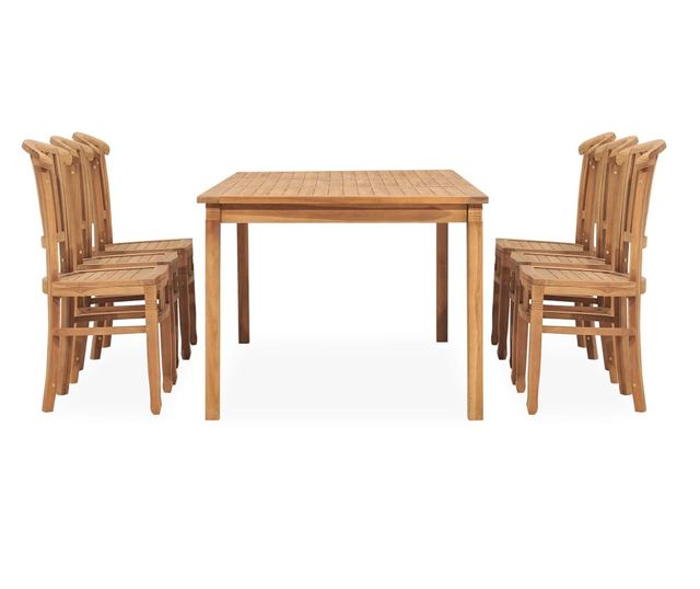 Set vrtne garniture, 7 komada, drvo tikovine